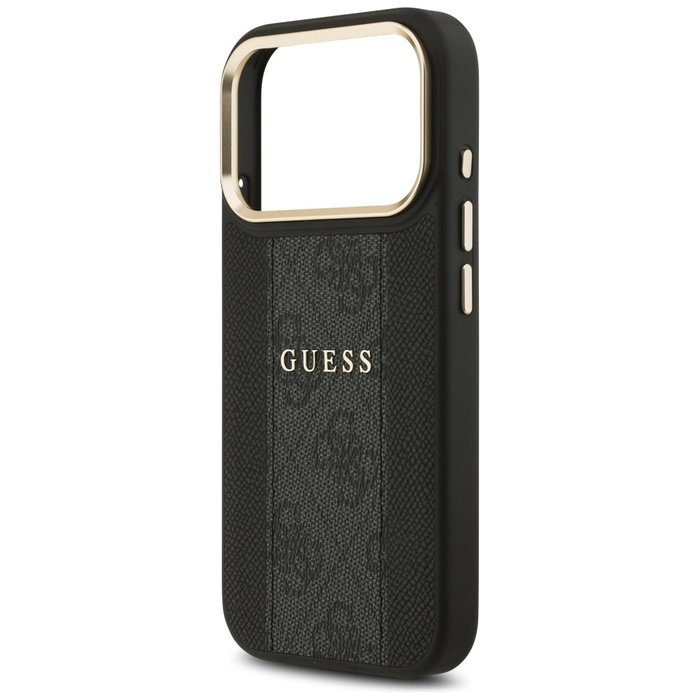 Etui Guess 4G Stripe MagSafe do iPhone   17 Pro czarny