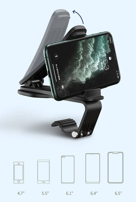 Baseus Big Mouth Pro Bracket Vehicle Mount Clip for Dashboard black (SUDZ-A01)