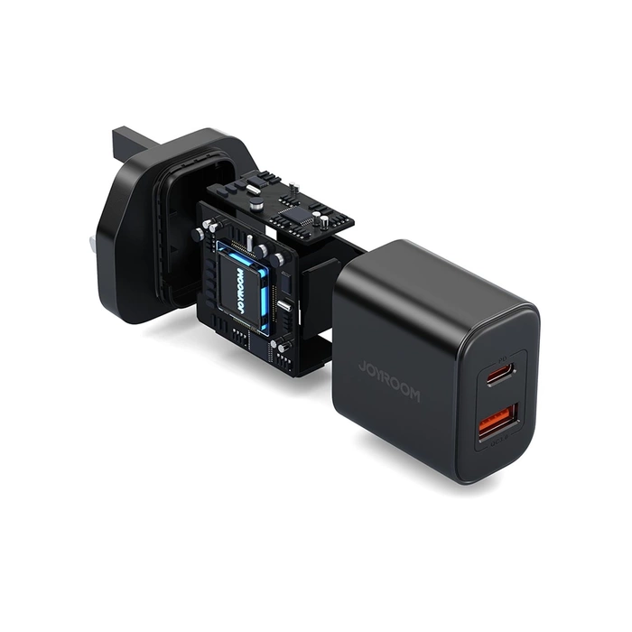 UK Joyrooom FlashSeries JR-TCF05 20W USB-A USB-C Ladegerät – Schwarz