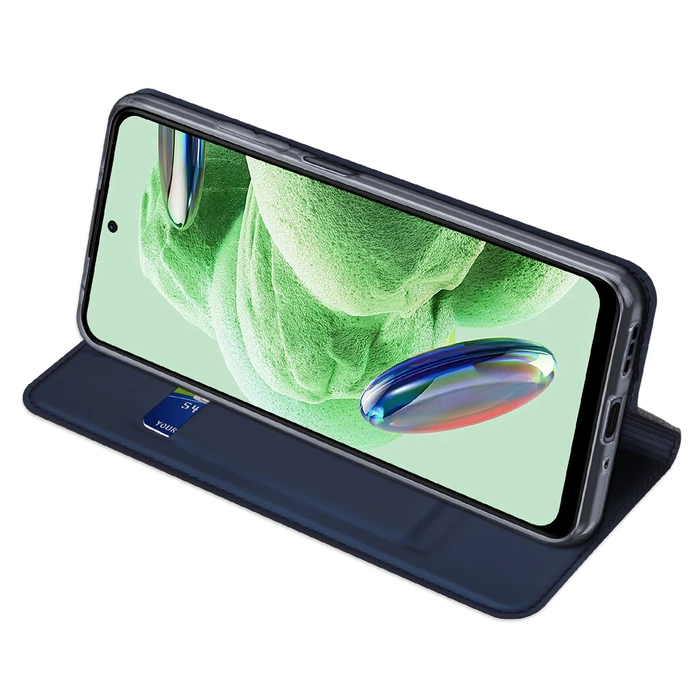 [B WARE] Dux Ducis Skin Pro Hülle für Xiaomi Redmi Note 12 Pro+ Flip Cover Card Wallet Stand Blau