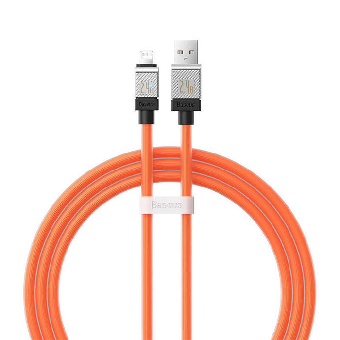 Fast Charging cable Baseus USB-A to Lightning Coolplay Series 1m, 2.4A (orange)