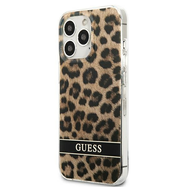 Case GUESS Apple iPhone 13 13 Pro Leopard Brown Hardcase
