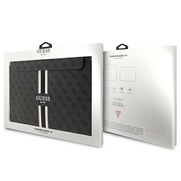Guess Sleeve GUCS16P4RPSK 16" schwarz/ schwarz 4G Gedruckte Streifen