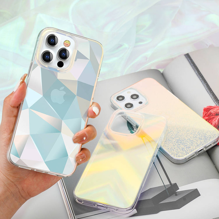 Kingxbar Streamer Series Luxury Elegant Case für iPhone 13 Pro Blau (Dreieck)