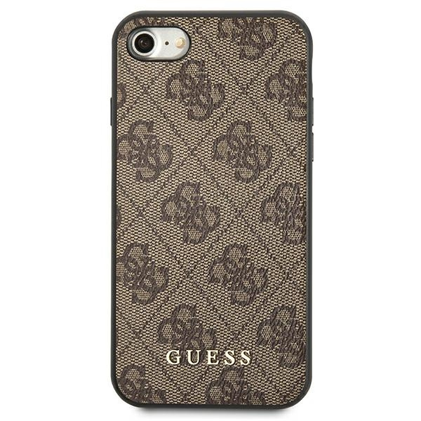 Guess GUHCI8G4GFBR iPhone SE 2022 / 2020 / 7 / 8 brown/brown hard case 4G Metal Gold Logo