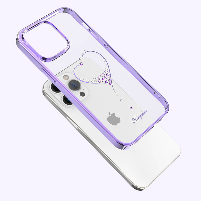 Coque Kingxbar Wish Series pour iPhone 14 Pro Max décorée de cristaux violets