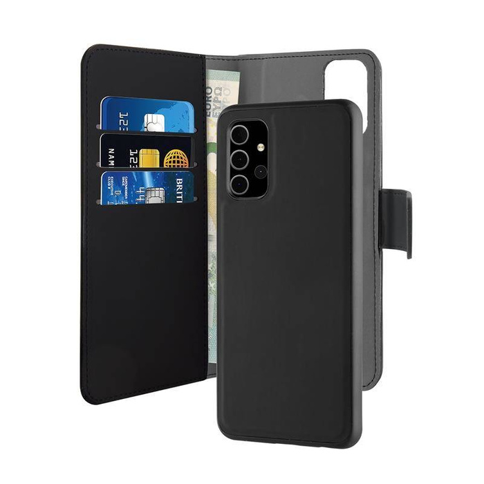Hülle PURO Samsung Galaxy A32 5G Wallet abnehmbar - Hülle 2in1 (schwarz)