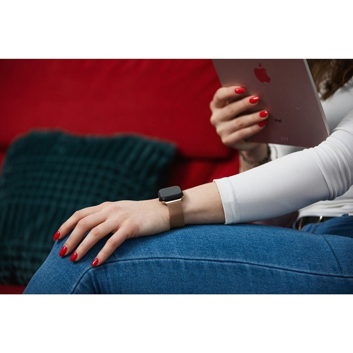 Pasek do Apple Watch Forcell F-Design FA03 magnetyczny stal 42 / 44 / 45 / 49 mm niebieski