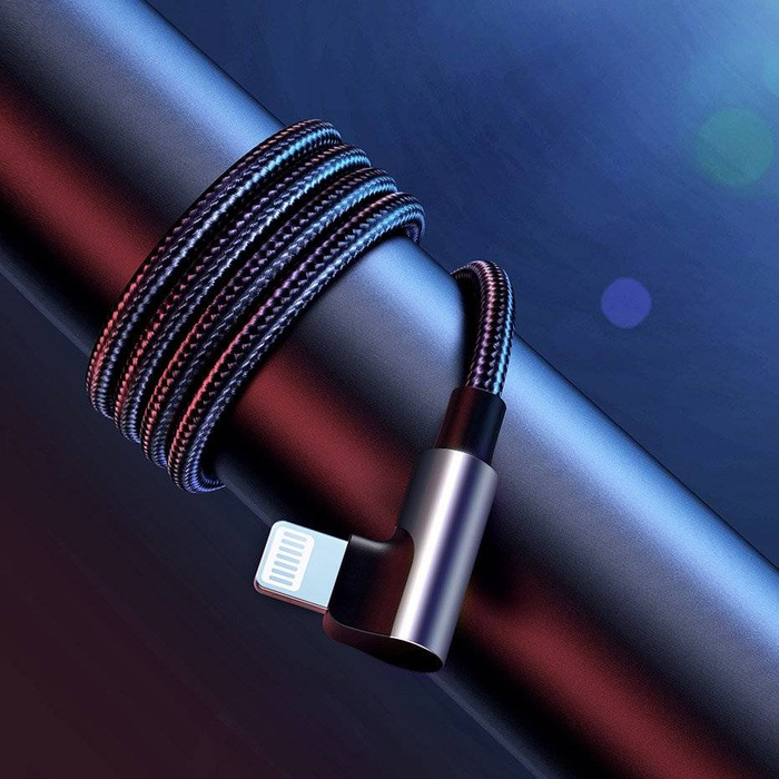 Ugreen MFI right angle cable with a side USB Type C plug - Lightning Power Delivery 3 A 1 m gray (60763 US305)