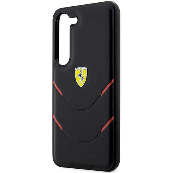 Funda Ferrari Fehcs23spbak S23 S911 Negro/Negro Durocase Hot Stamp Lines Case