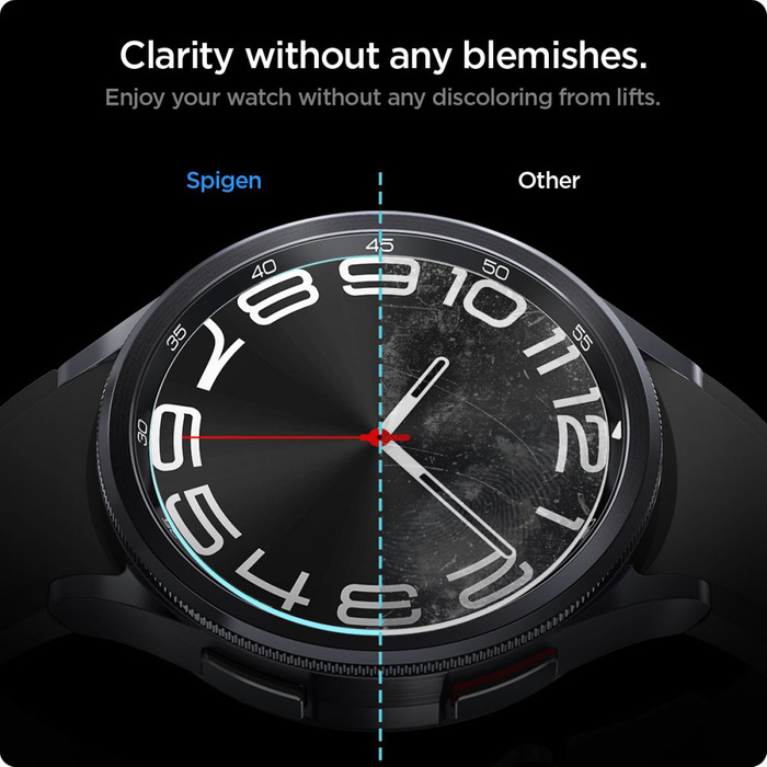 Vidrio Templado Spigen Galaxy Watch Glas.tr "ez-fit" 2-pack 6 Classic (43 mm) Transparente