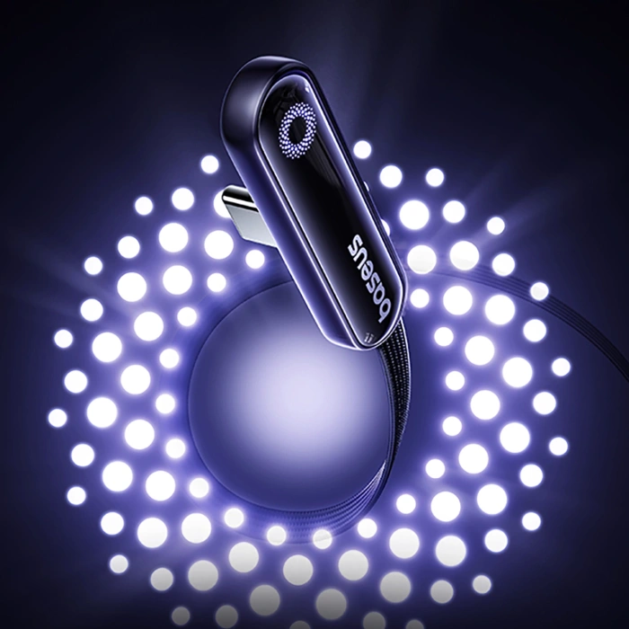 Kabel Baseus MVP 3 USB-C - USB-C 100W kątowy 1m - czarny