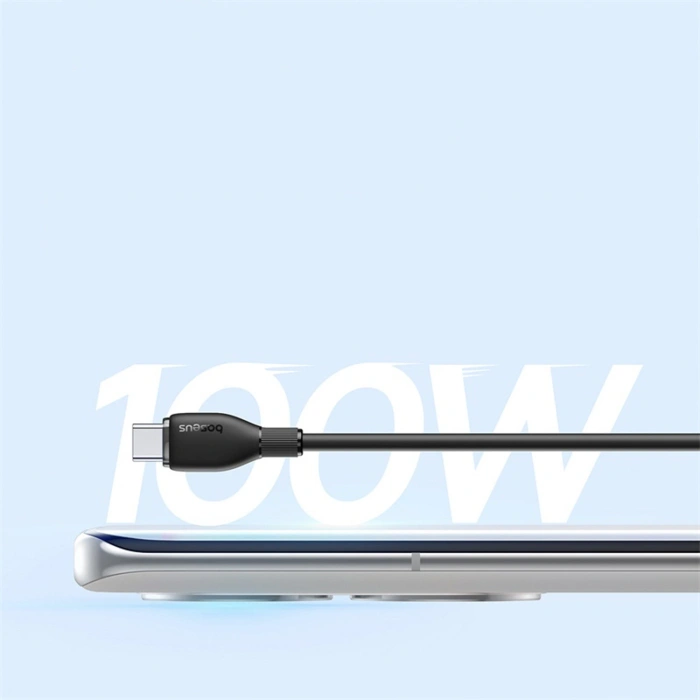 Kabel Baseus Pudding Series 100W USB-A - USB-C 2m - czarny