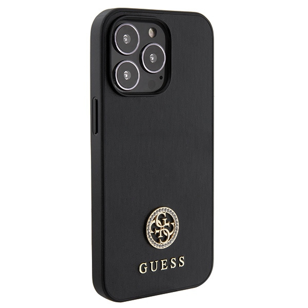 Guess GUHCP13LPS4DGPK iPhone 13 Pro 6.1" schwarz/schwarz hartcase Strass Metall Logo