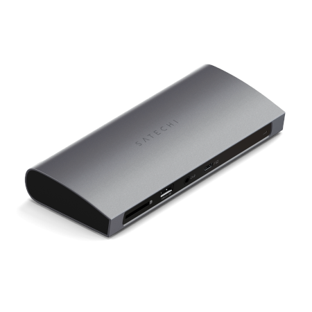 Satechi Thunderbolt 4 Dock - stacja dokująca (1x Thunderbolt 4 host port 96W, 3x Thunderbolt 4 15W, Gigabit ethernet, 3x USB-A 10Gbps, USB-A do ładowania, czytnik kart UHS-II SD, 3,5mm jack) (space gray)