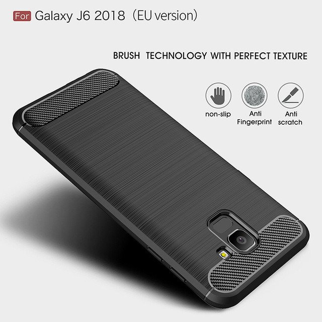 Borító Telefontok Samsung Galaxy J6 2018 Carbon szilikon