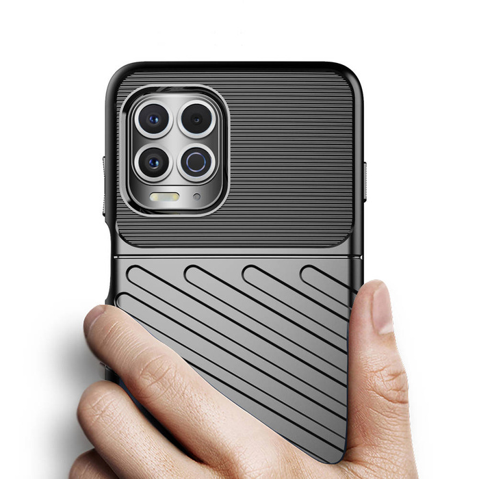 Thunder Case Custodia in TPU flessibile resistente e robusta per Motorola Moto G100 / Edge S nero