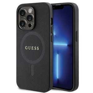 Guess GUHMP14LPSAHMCK iPhone 14 Pro 6.1" negro/negro durocase Saffiano MagSafe