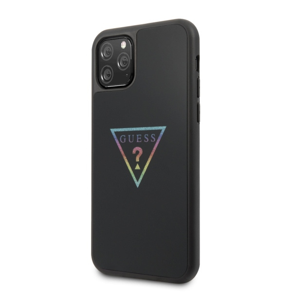 Puzdro Guess GUHCN58TRMLBK iPhone 11 Pro black/black tvrdé puzdro Triangle Glitter Case guessip11pro