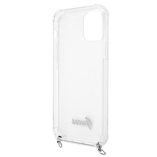Case GUESS Apple iPhone 12 12 Pro 4G Silver Chain Clear Hardcase
