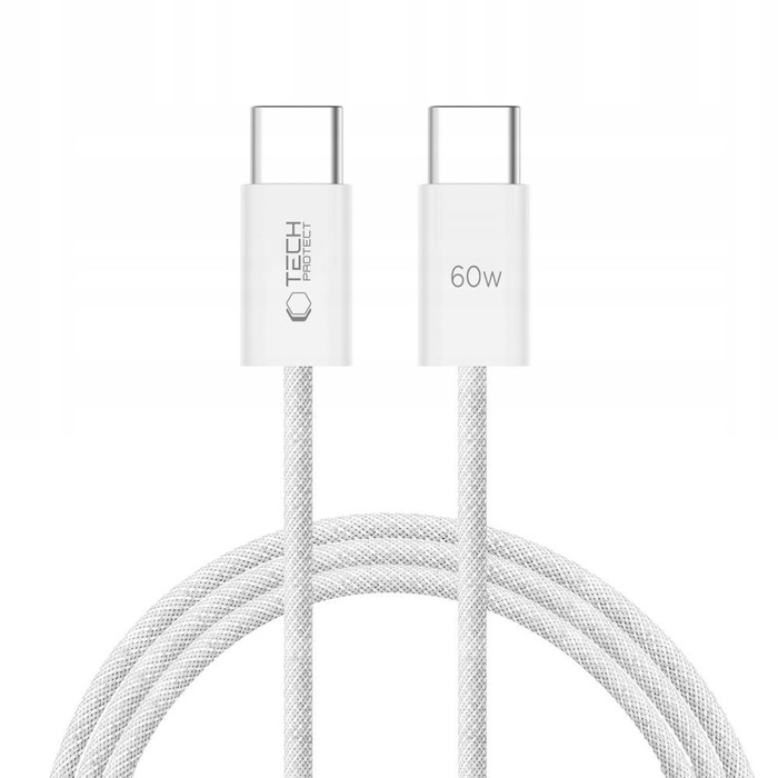 TECH-PROTECT ULTRABOOST CLASSIC KABEL TYPU C PD60W/3A 200CM BÍLÝ
