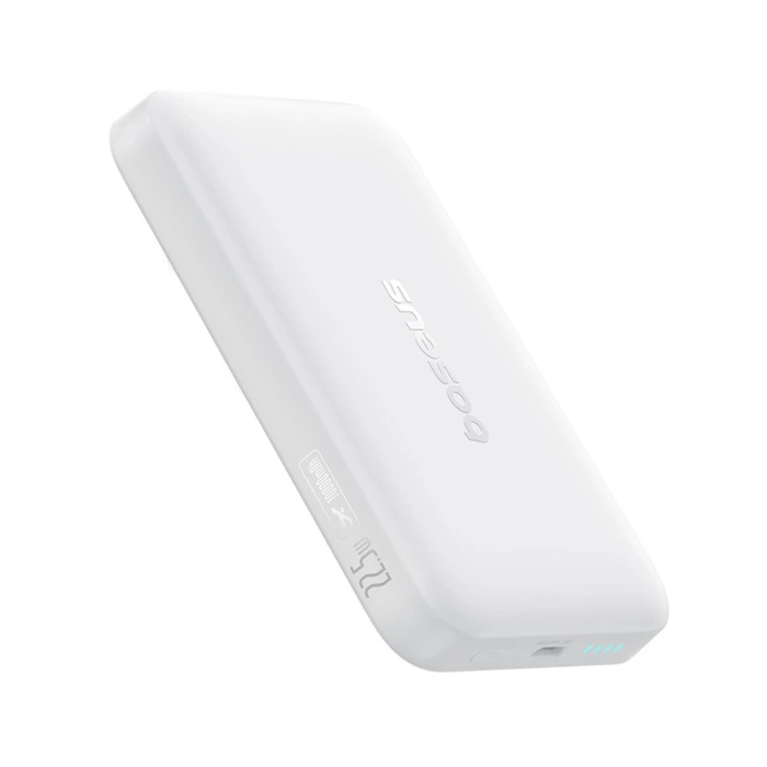Powerbank Baseus EnerFill FM11 Ultra-Mini 10000mAh 22,5W kompatybilny z MagSafe z kablem Baseus Simple USB-C 20V/3A 30cm - biały