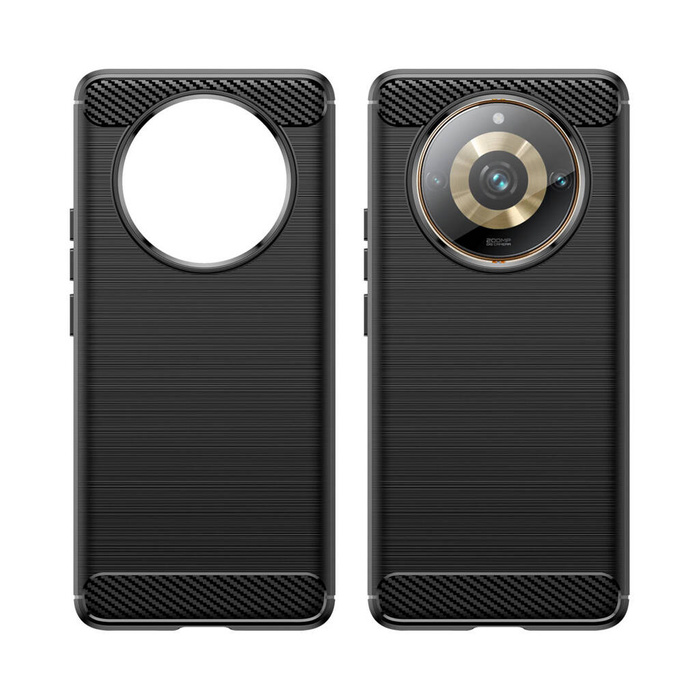 Custodia flessibile con motivo in carbonio per Realme 11 Pro / 11 Pro+ Carbon Case - nera
