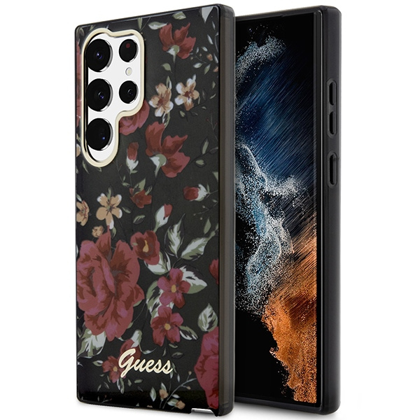 Case Guess Guhcs23lhcfwsa S23 Ultra S918 Green/Kaki Hardcase Flower Collection Case