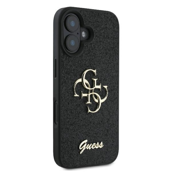 Etui Guess iPhone 16 Plus czarny/black HC Fixed Glitter Big 4G