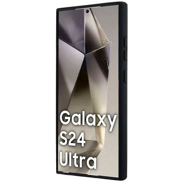 Case BMW BMHMS24L23SROK S24 Ultra S928 black/black hardcase M Silicone Printed Ring MagSafe Case