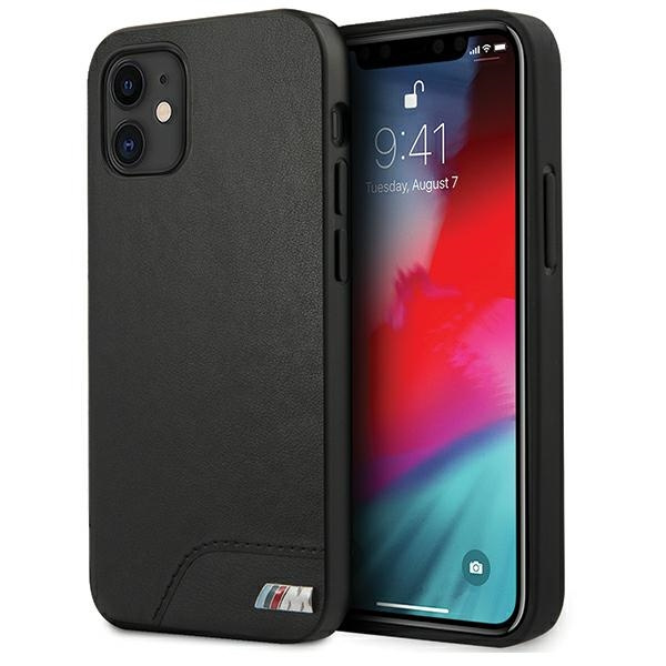 Cover BMW Apple iPhone 12 Mini M Collection Smooth PU BMHCP12SMHOLBK Nero Hardcase 