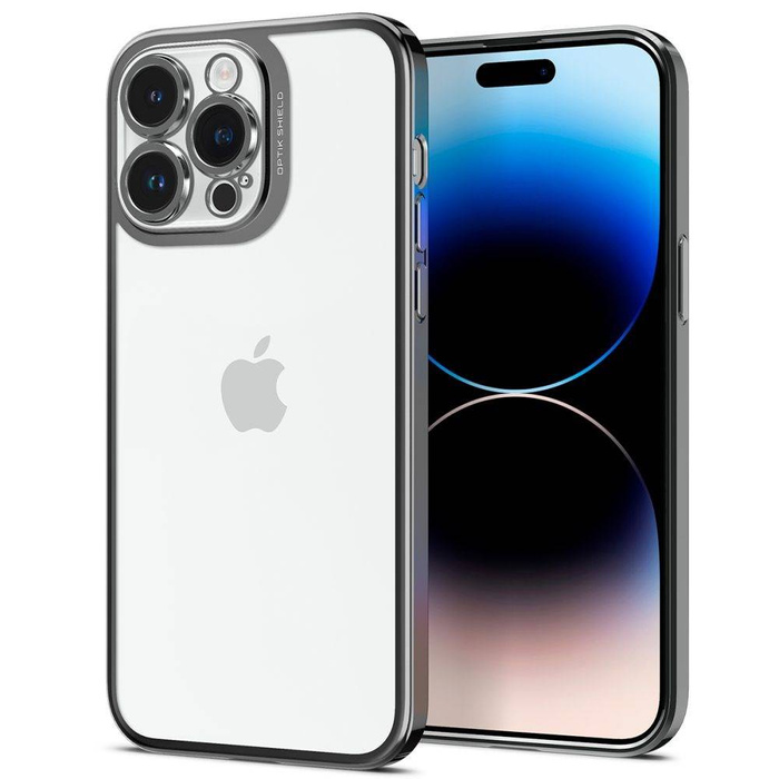 Obal Spigen Optik Crystal iPhone 14 Pro Max Chrome Greycase