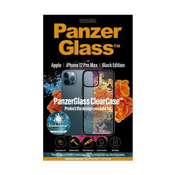 PanzerGlass ClearCase iPhone 12 Pro Max 6.7" Antibacterial black/black