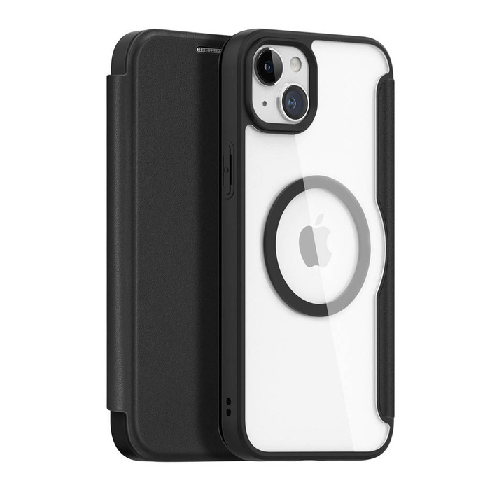 Coque iPhone 15 Plus Dux Ducis Skin X Pro Magnétique Flip MagSafe - Noir