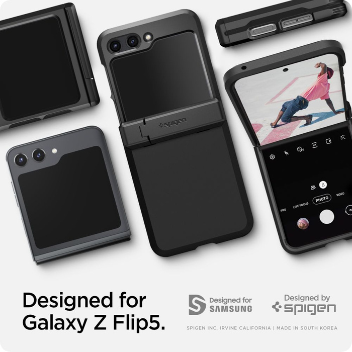 Funda Spigen Tough Armor Pro Galaxy Z Flip 5 Negro Case