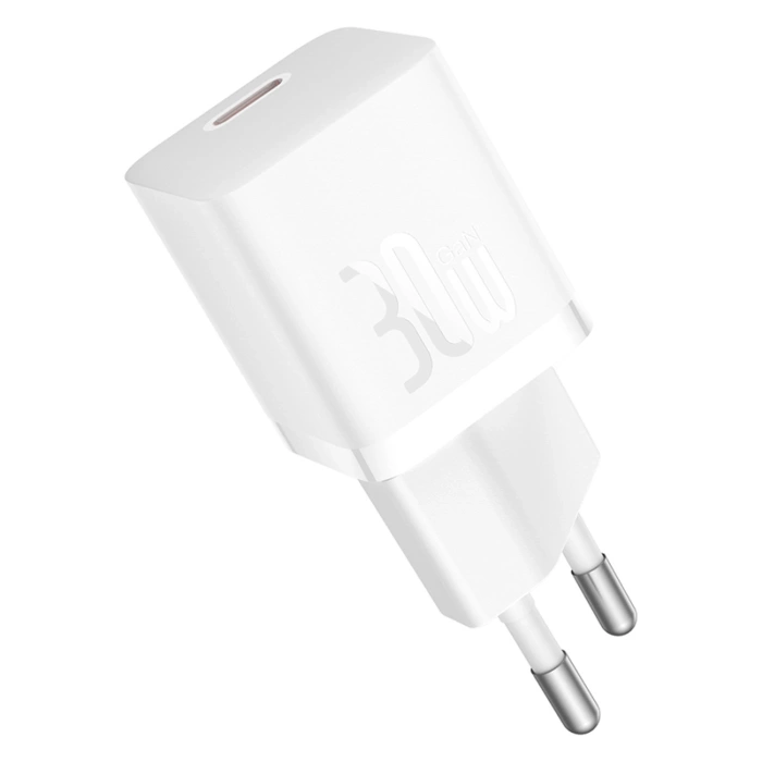 Baseus GaN5 30W USB-C Mini-Wandladegerät - Weiß