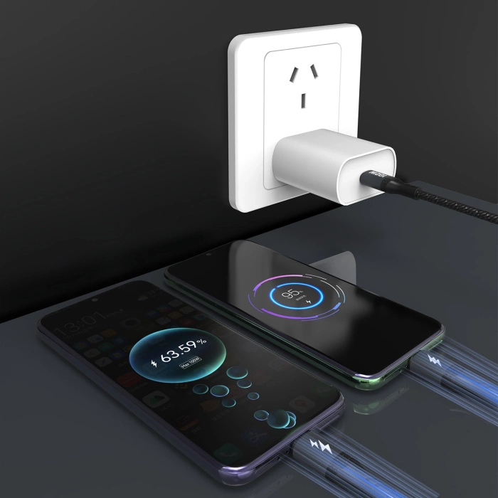 Dudao L3F 2in1 Kabel 100W 1,2m 2 x USB-C - Schwarz