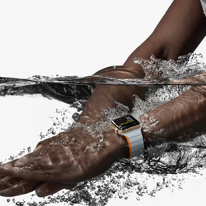 Correa Magnética para Apple Watch SE, 8, 7, 6, 5, 4, 3, 2, 1 (41, 40, 38 mm) Correa Dux Ducis (Versión LD) - Gris Naranja