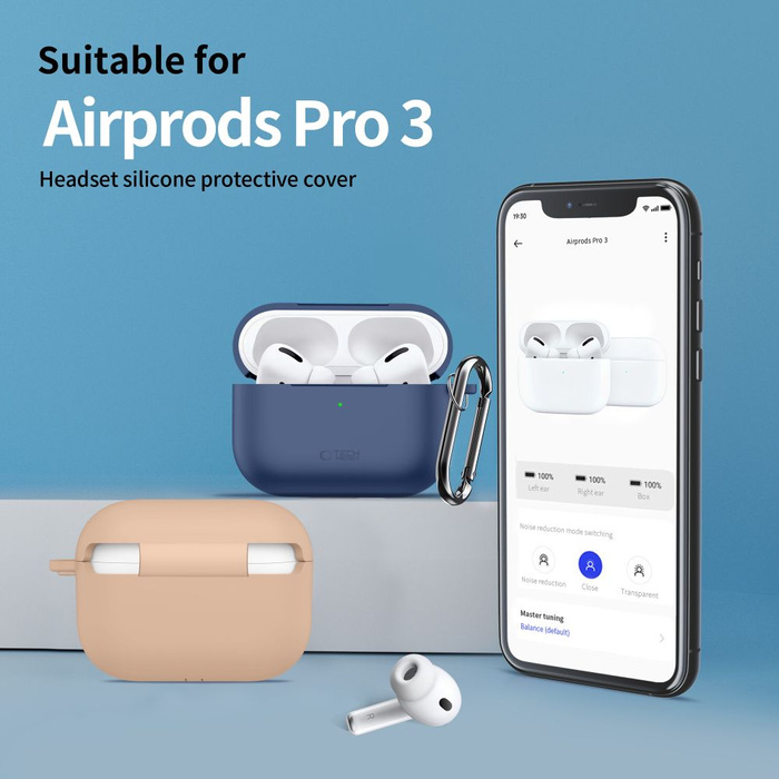 TECH-PROTECT SILICONE HOOK APPLE AIRPODS PRO 3 BLACK