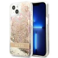 Case GUESS Apple iPhone 13 Mini Paisley Liquid Glitter Gold Hardcase