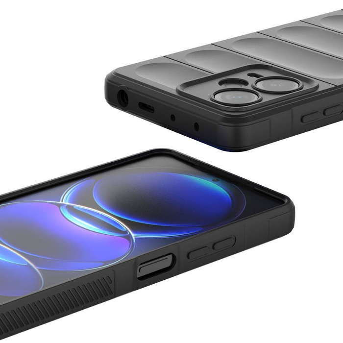 Magic Shield Case pour Xiaomi Redmi Note 12 Pro+ housse blindée souple bleu