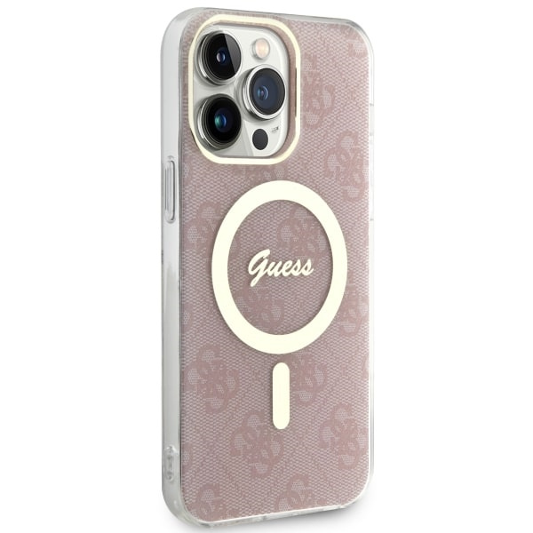 Funda Guess GUHMP14XH4STP iPhone 14 Pro Max 6.7" rosa/rosa durocase 4G MagSafe Case