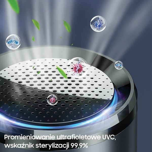 USAMS UV-C prenosný sterilizátor vzduchu čierno-sivý