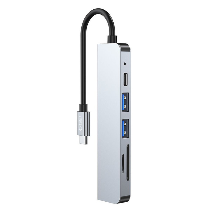 TECH-PROTECT V4-HUB ADAPTADOR 6EN1 GRIS