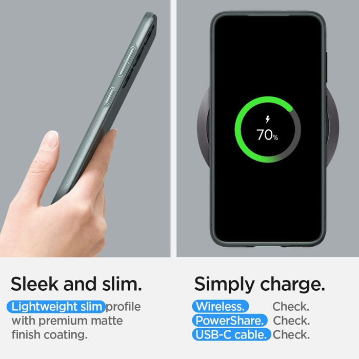 Hülle Spigen Thin Fit Galaxy S23 Abgrundgrün Case