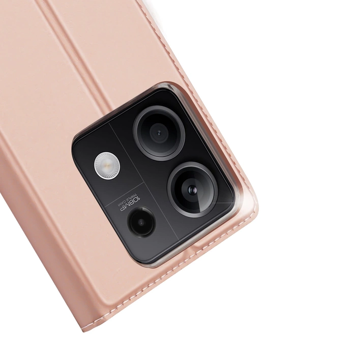 Custodia Dux Ducis Skin Pro con patta e slot per schede per Xiaomi Redmi Note 13 5G - rosa