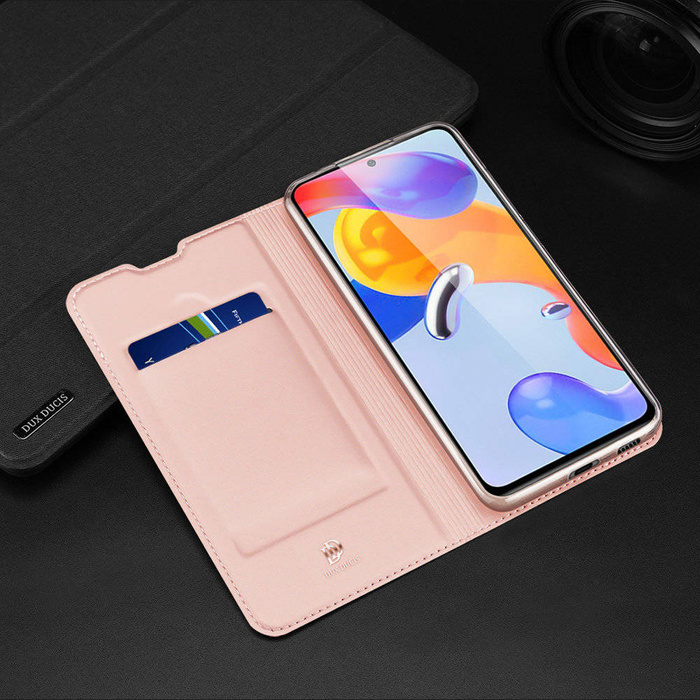Dux Ducis Skin Pro Holster Cover Flip Cover für Xiaomi Redmi Note 11 Pro + 5G / 11 Pro 5G / 11 Pro rosa