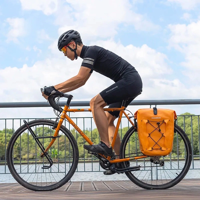 Rockbros 30140022003 wasserdichte Fahrradtasche für den Kofferraum – Orange