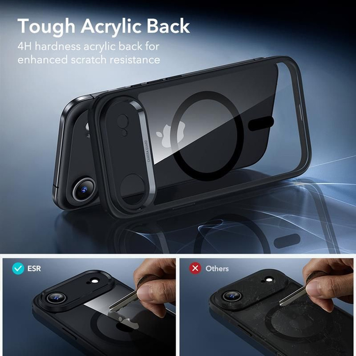 ESR CLASSIC HYBRID MagSafe & TEMPERED GLASS IPhone 17 AIR CLEAR/BLACK