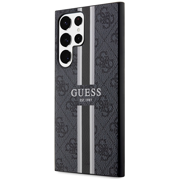 Case Guess GUHCS23LP4RPSK S23 Ultra S918 black/black hardcase 4G Printed Stripe Case